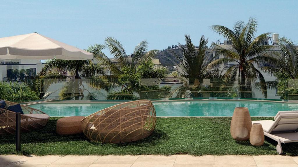 Así es la piscina común del recinto.