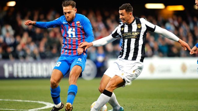 El Deportivo Eldense en su partido contra el Castellón.
