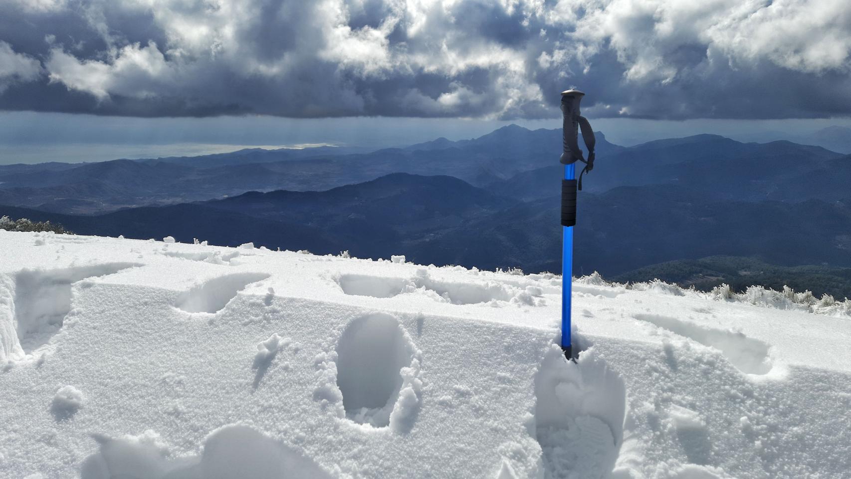La nieve en la sierra de Aitana en una imagen de archivo.