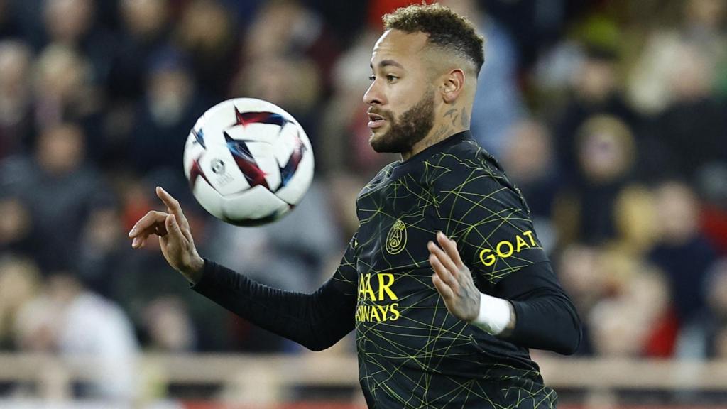 Neymar, en el partido frente al Mónaco.