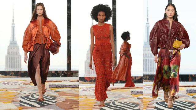 Tres modelos de la colección Otoño-Invierno 2023 de Ulla Johnson.