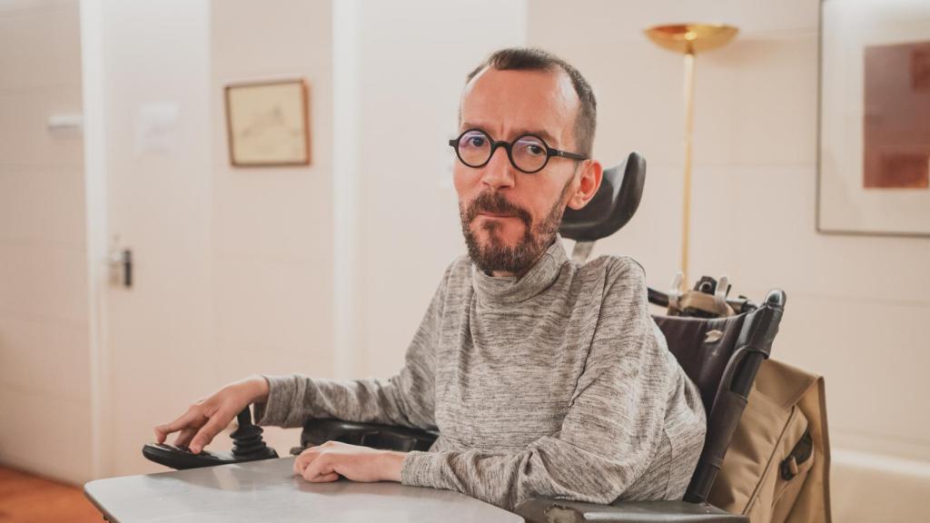 Pablo Echenique, en las instalaciones de que dispone Unidas Podemos en el Congreso.