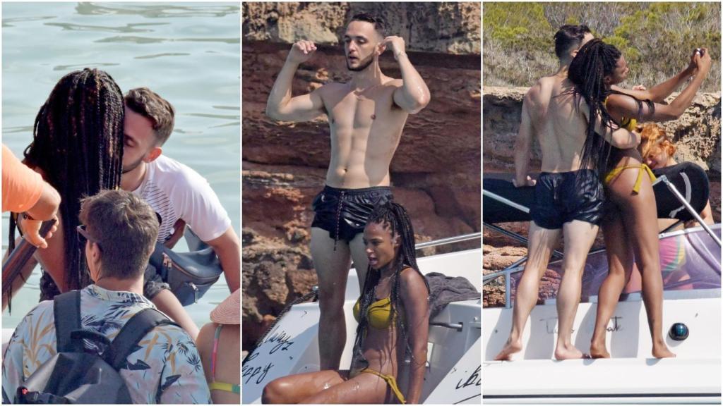 C. Tangana y Berta Vázquez en Ibiza en el verano de 2018.