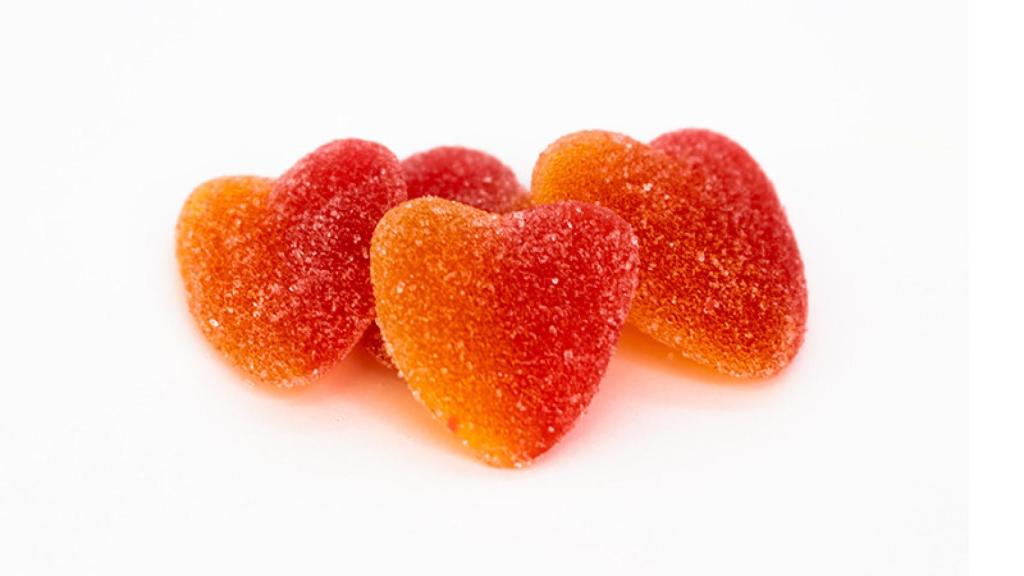 Las chuches de Wonkandy en forma de corazón son perfectas para San Valentín.