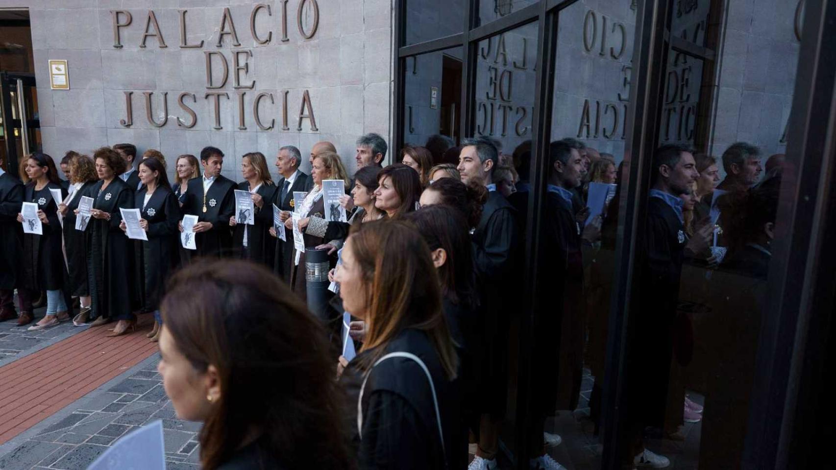 Protesta de los letrados de la Administración de Justicia en Madrid.
