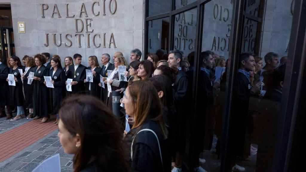 Protesta de los letrados de la Administración de Justicia en Madrid.