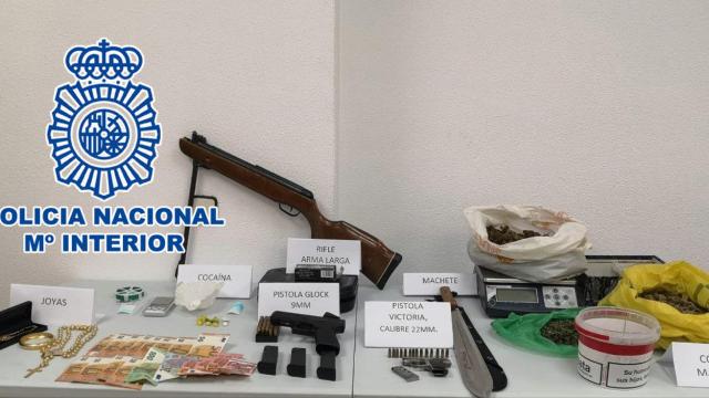 Las armas intervenidas en esta operación.