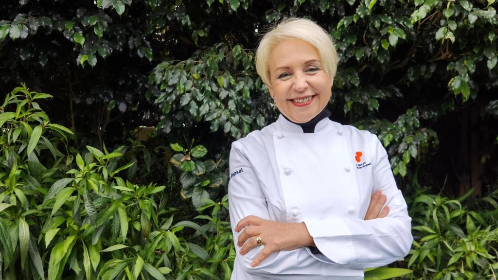 Susi Díaz en su restaurante de La Finca en Elche, nuevo Sol Sostenible.