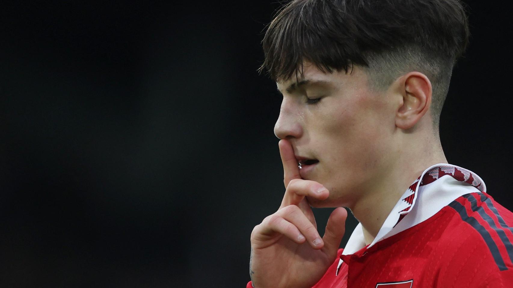 Alejandro Garnacho, con el Manchester United
