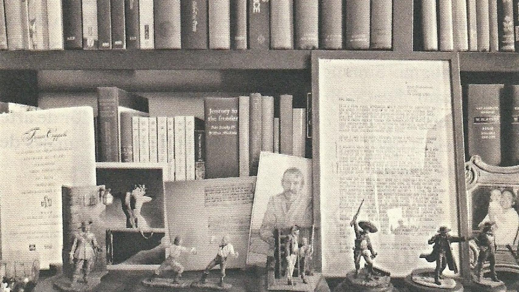 Soldaditos de plomo en la biblioteca de Javier Marías. Foto: blog personal del escritor