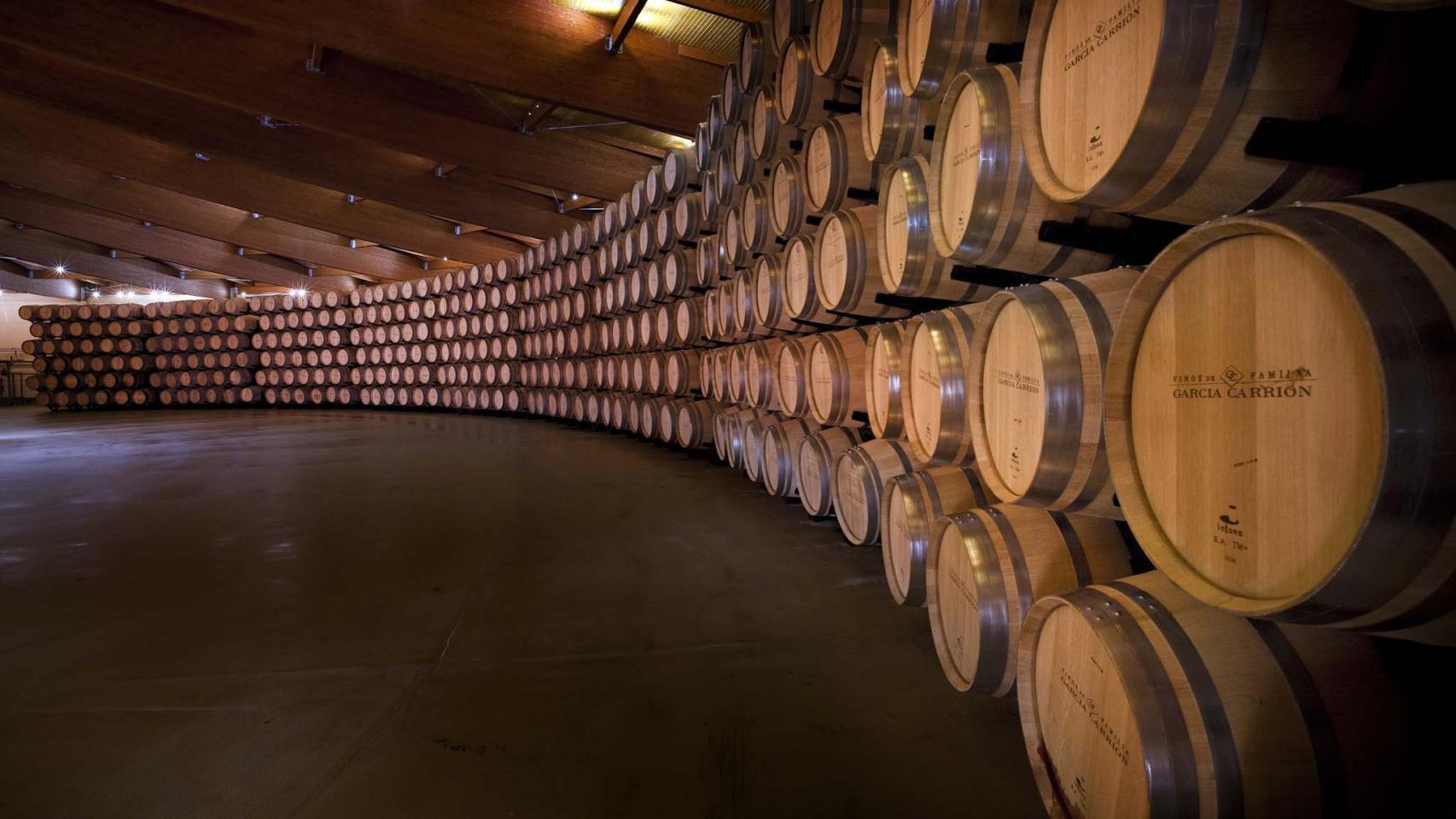 Barricas de la bodega García Carrión.