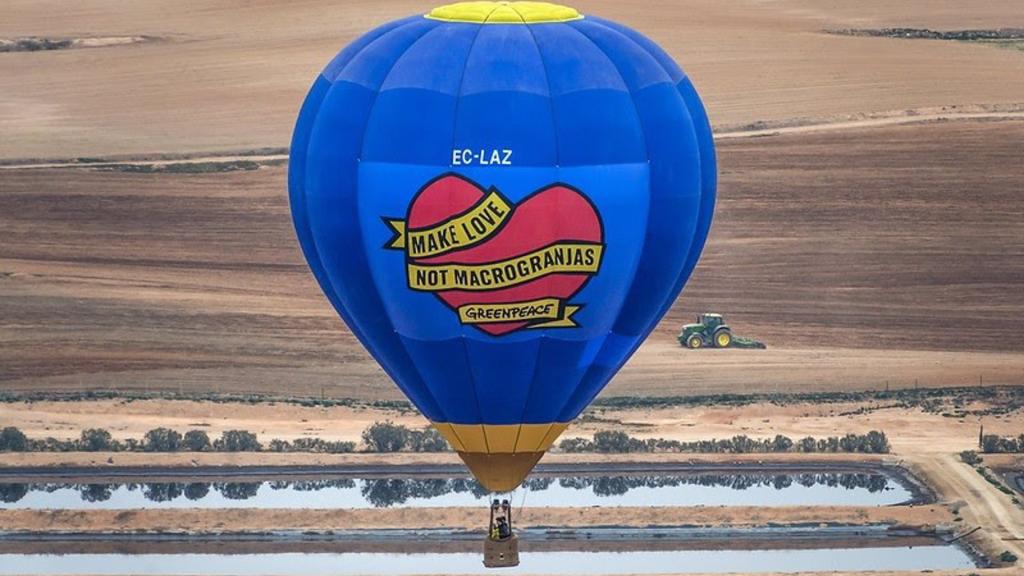 Globo de Greenpeace. Foto: MG / Europa Press.
