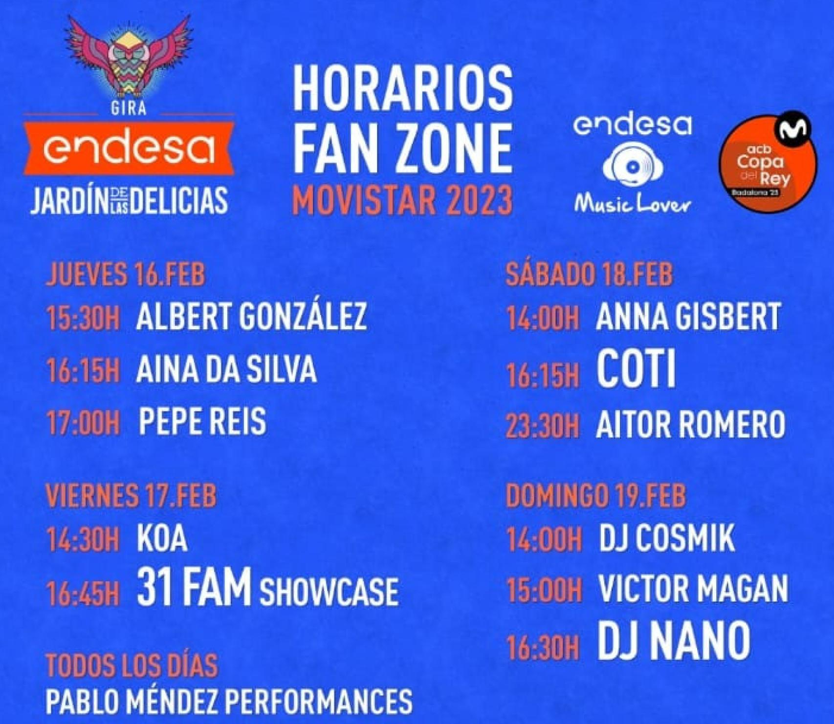 Horario de los conciertos de la Copa del Rey.