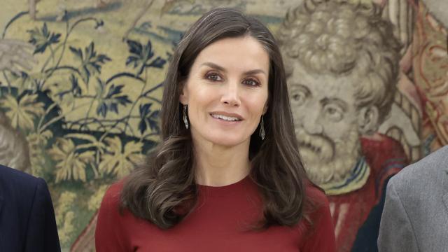 La reina Letizia este miércoles, 15 de febrero, en el palacio de la Zarzuela.