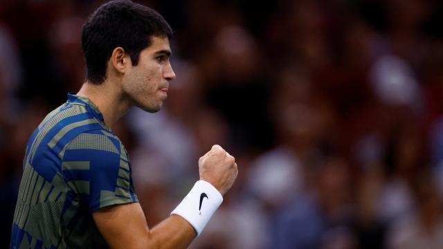 Carlos Alcaraz, durante el Masters 1000 de París-Bercy.