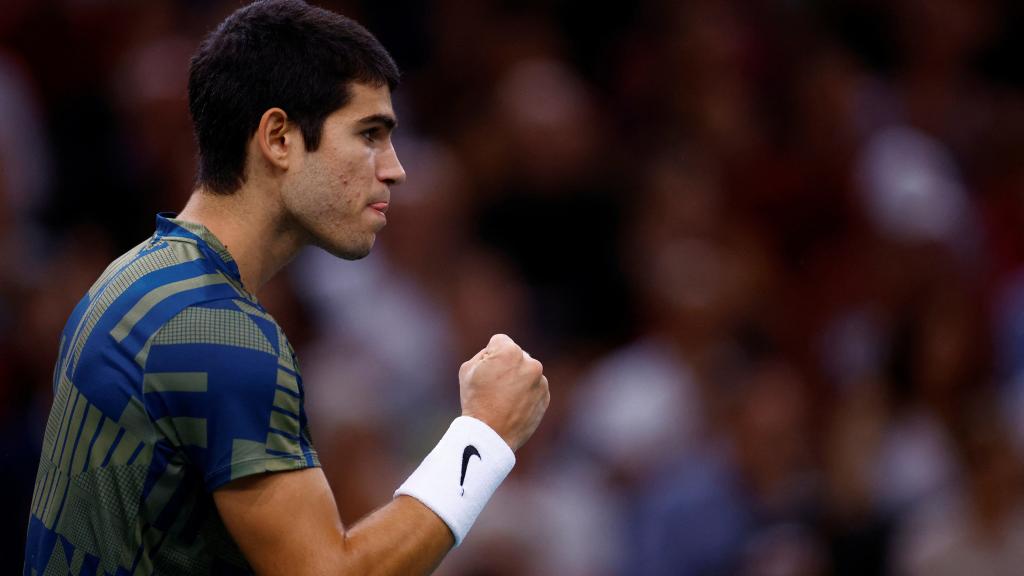 Carlos Alcaraz, durante el Masters 1000 de París-Bercy.