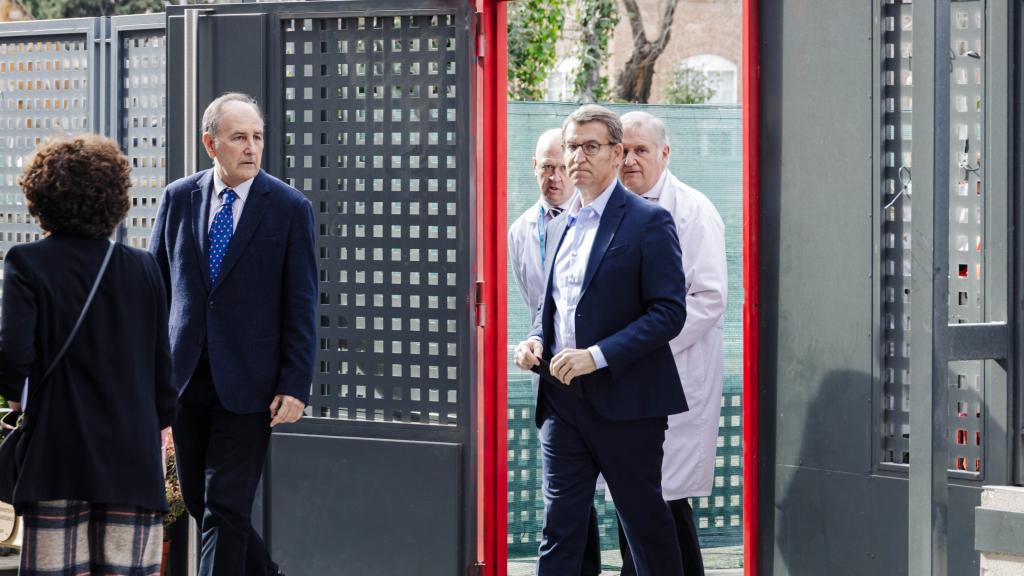 Alberto Núñez Feijóo, líder del PP, este miércoles en un acto en Madrid.