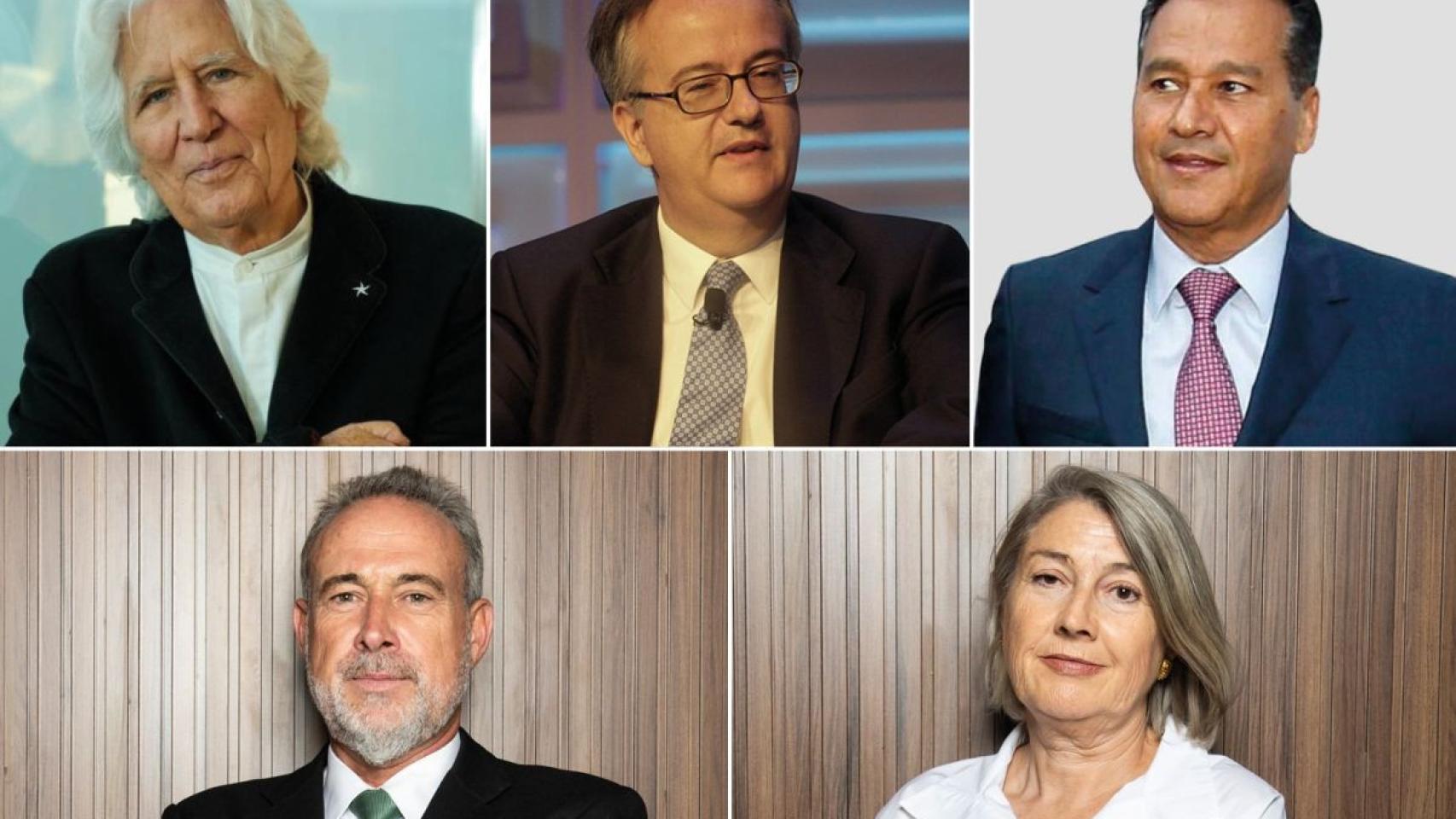 Miguel Fluxá, Simón Pedro Barceló, Eustasio López, Luis y Carmen Riu Güell