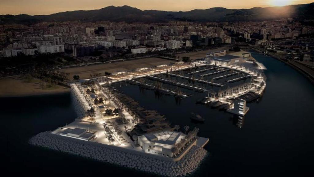 Diseño del futuro puerto deportivo de San Andrés, en Málaga