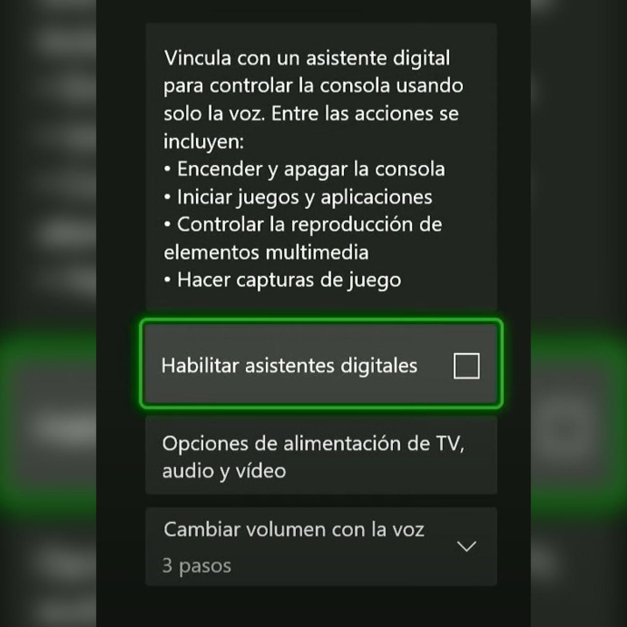 Habilitar asistentes digitales