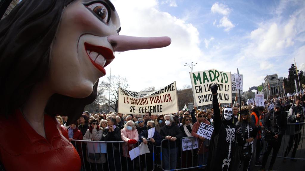 Manifestación en defensa de la Sanidad pública, en Madrid.