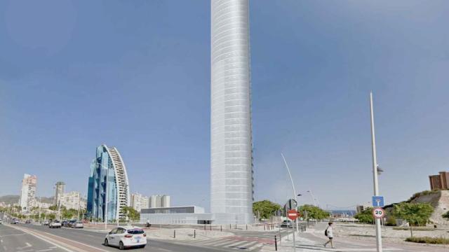 Recreación de la nueva torre ubicada en la Vía Parque de Benidorm.