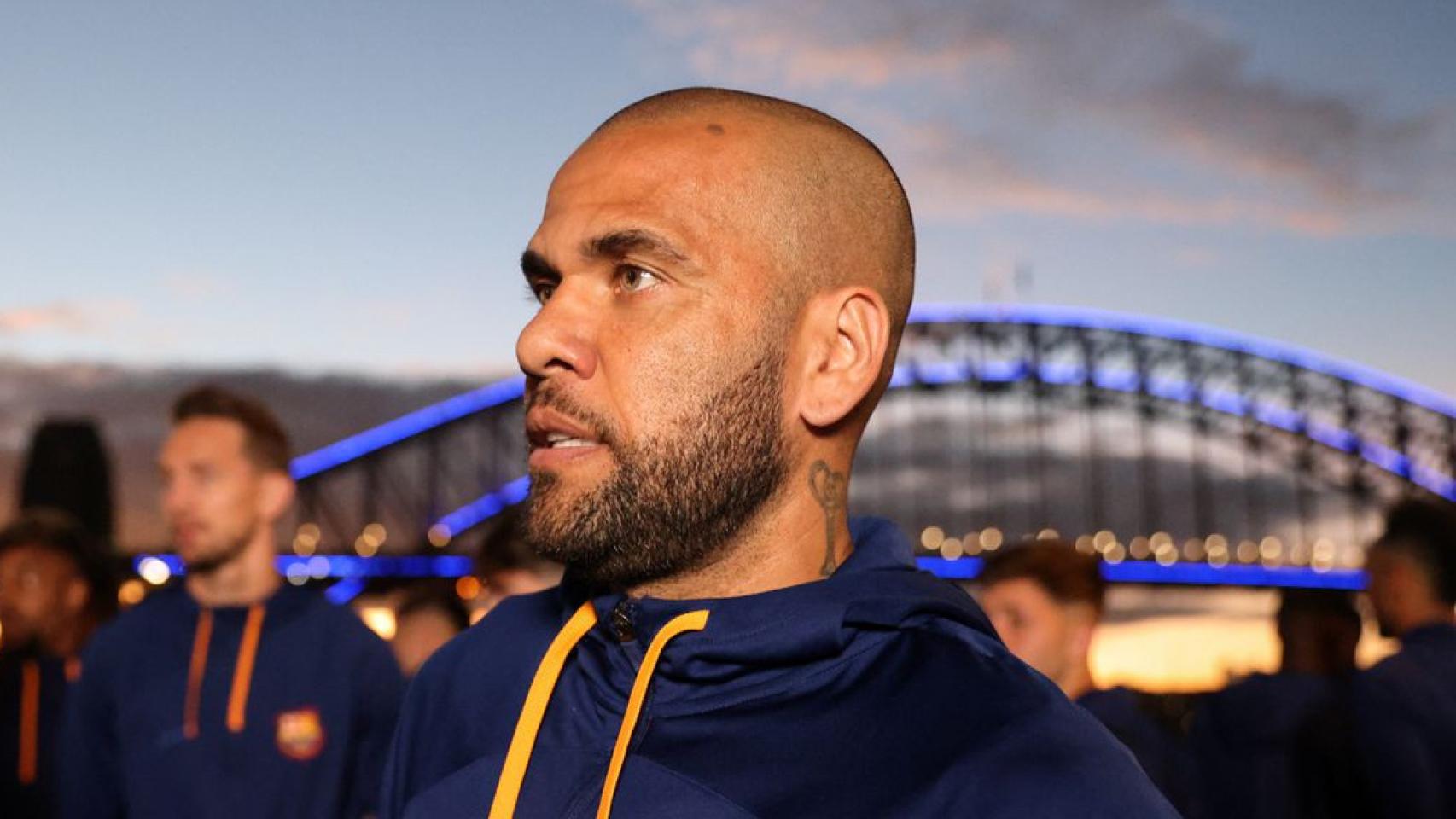 Dani Alves, durante un acto.