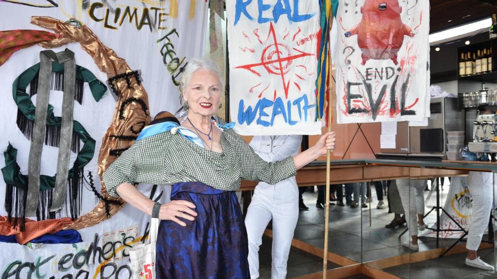 Vivienne Westwood, en un evento en las Galerías Lafayette de París.