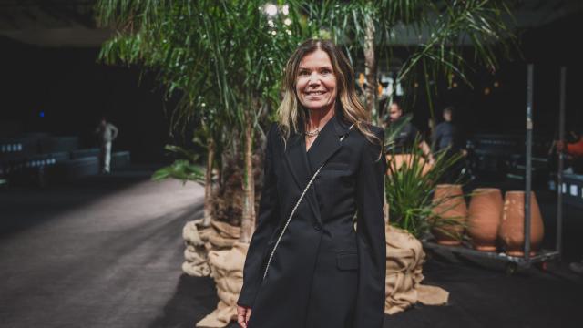 Esther García en los momentos previos al desfile de Jorge Vázquez.