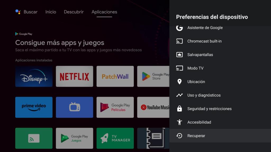 Ajustes Android TV