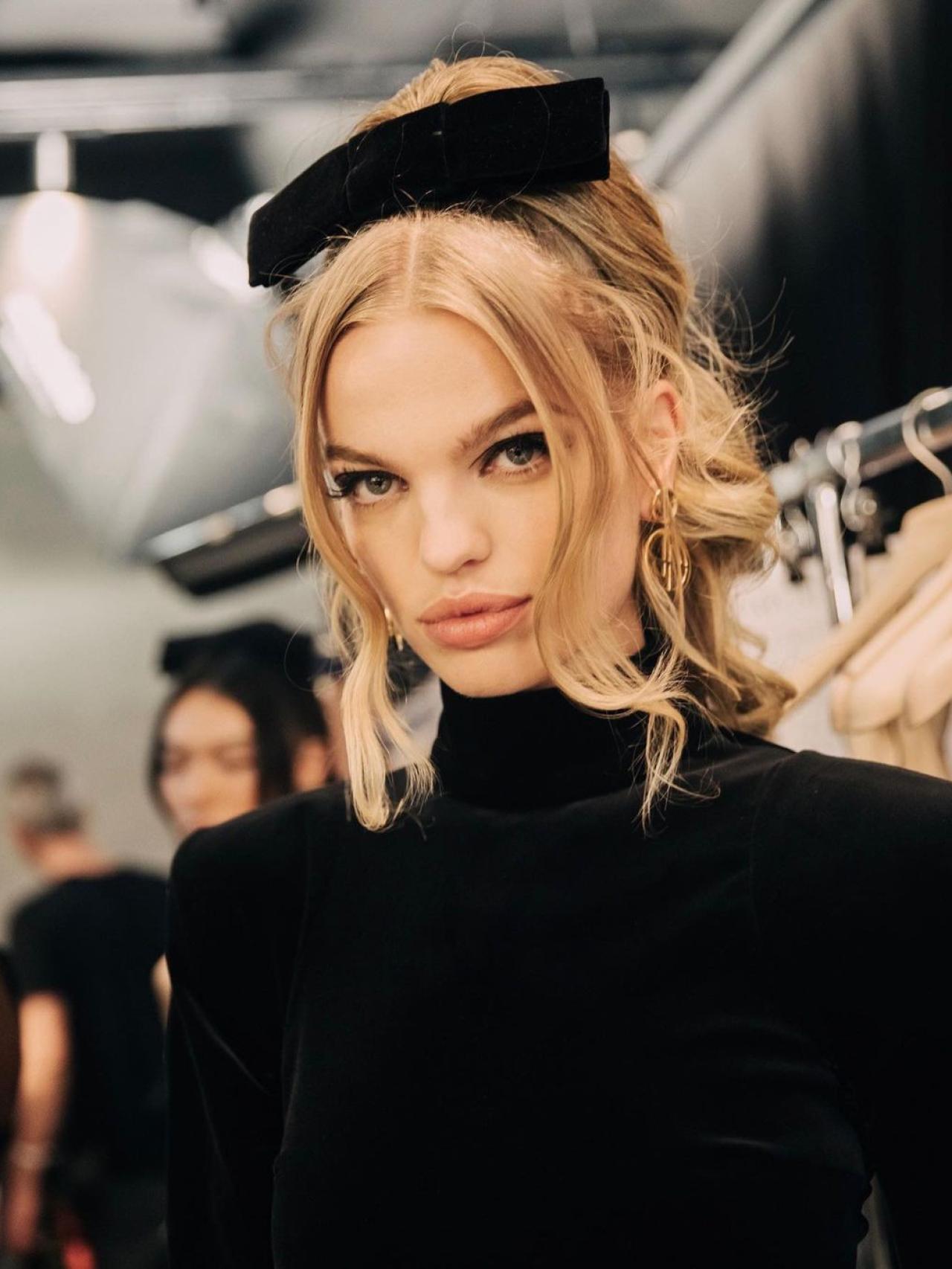 En el 'backstage' del desfile de Patou.