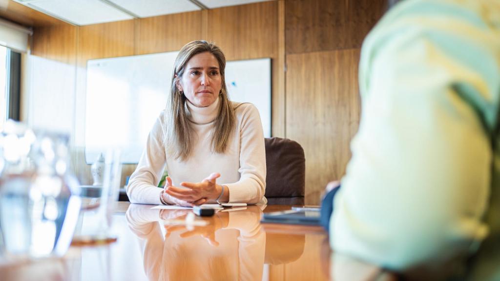 Sara Aagesen durante la entrevista.