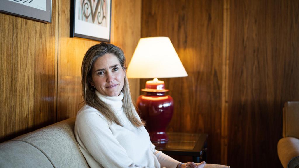 Sara Aagesen posa durante la entrevista.