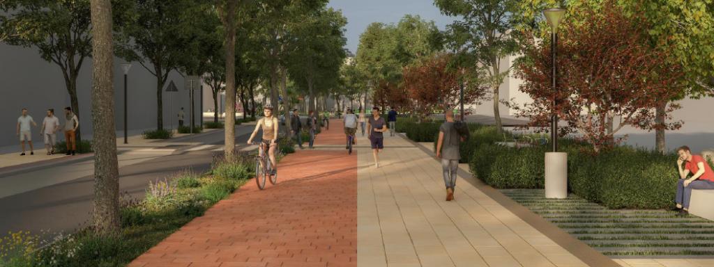 Recreación por ordenador de la futura avenida Camilo José Cela de Ciudad Real.