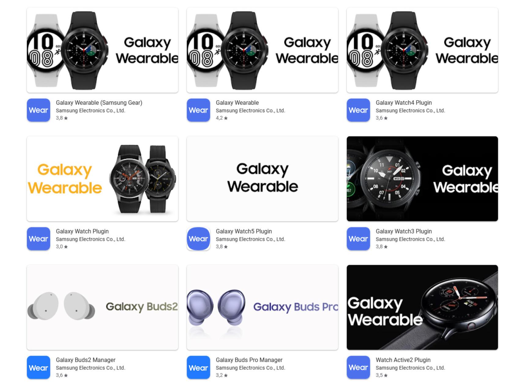 Apps Galaxy Wereable