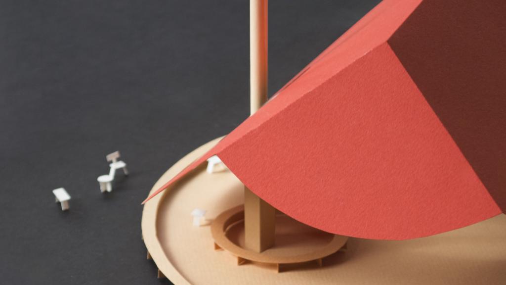 Maqueta del Guest Lounge de ARCO, proyectado por Hanghar