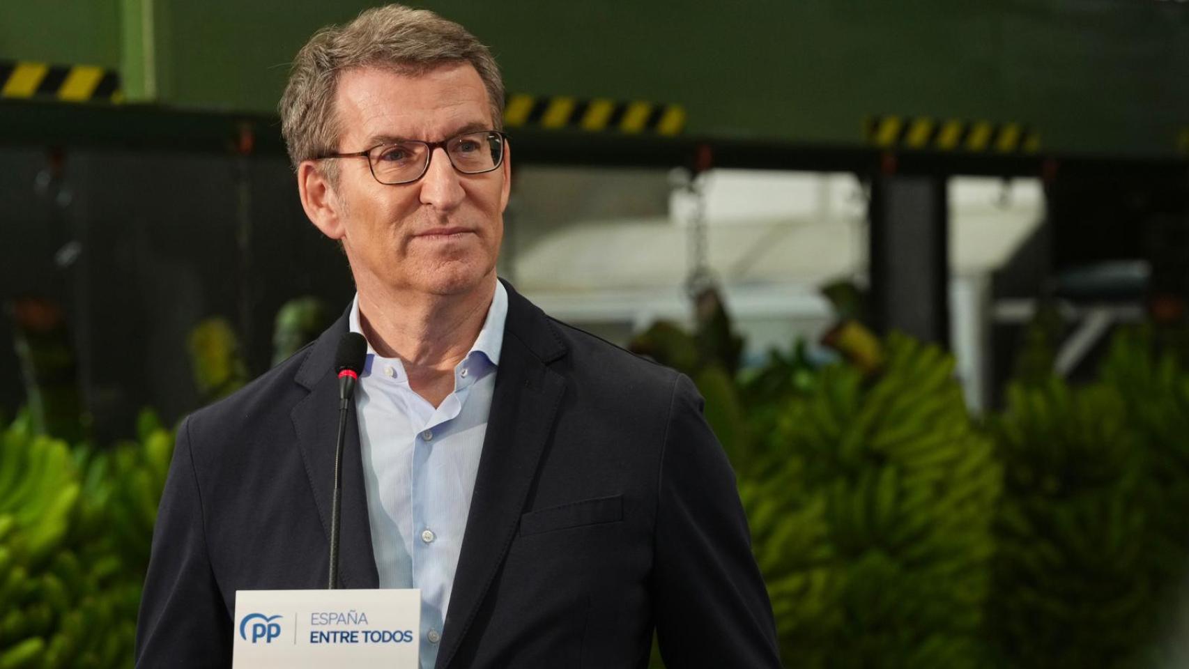 Alberto Núñez Feijóo, líder del PP, este viernes en La Palma.