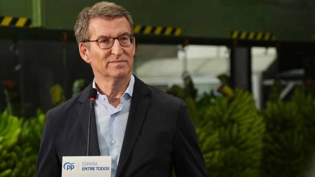 Alberto Núñez Feijóo, líder del PP, el pasado viernes en la isla de La Palma.