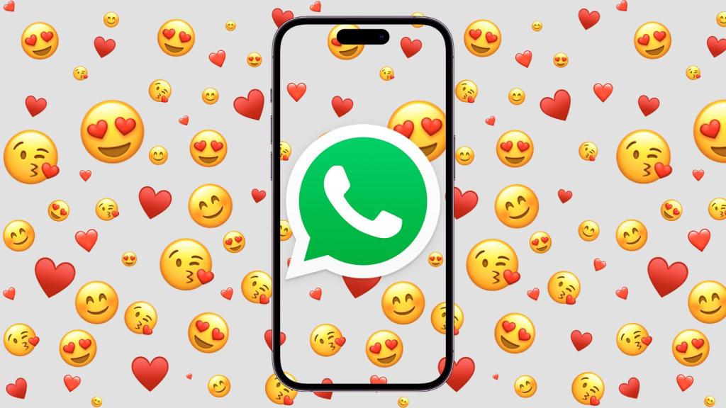 Fotomontaje con emojis y un iPhone.