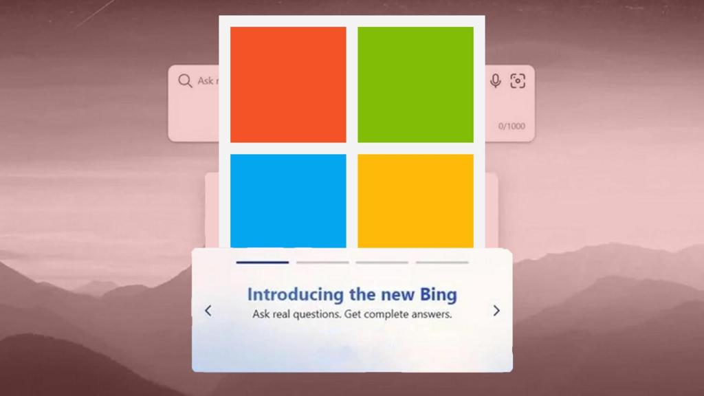 Fotomontaje con el logo de Microsoft.