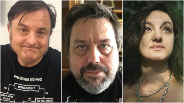 De izquierda a derecha: Javier, Pepe y Victoria, integrantes de Mensa.