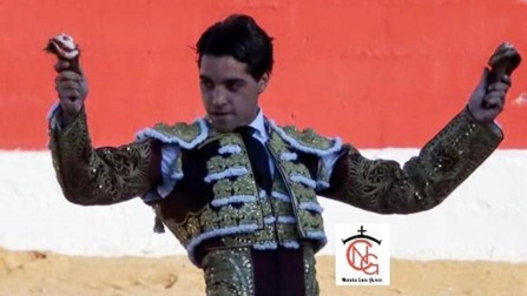 Navas el día de su debut con picadores en el coso palentino de Ampudia