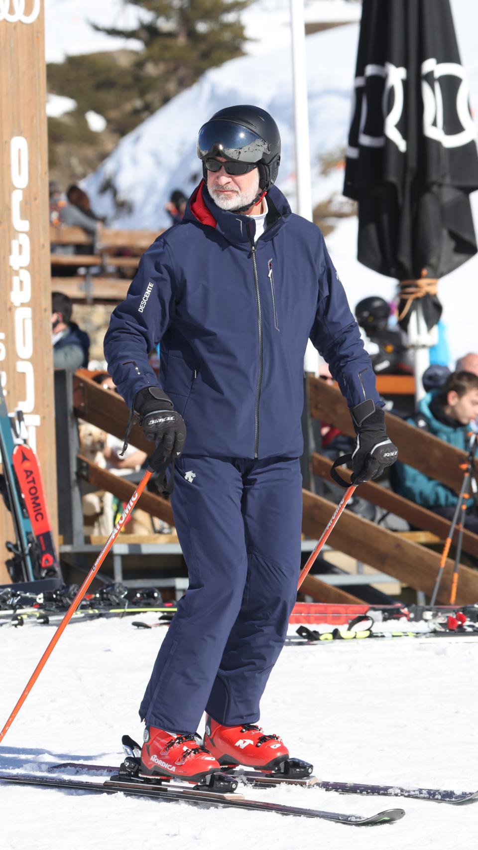 El Rey durante su visita este fin de semana a Baqueira Beret.