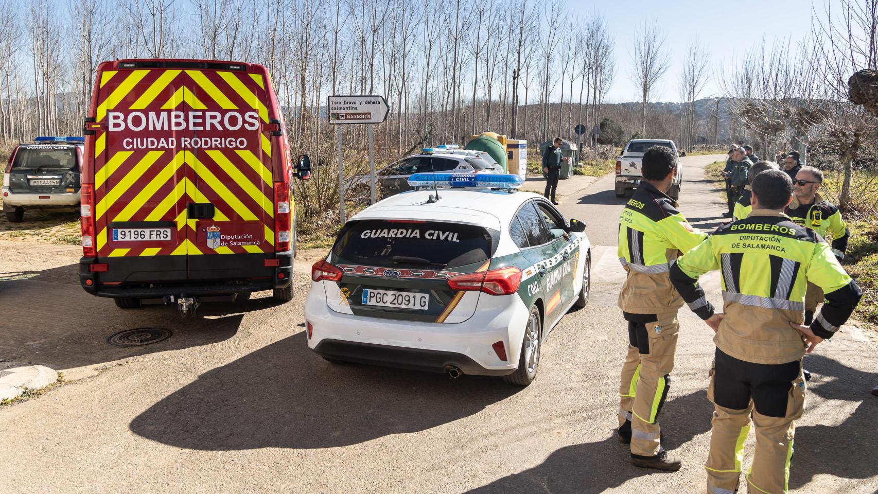 Imagen de la búsqueda del hombre desaparecido en Ciudad Rodrigo