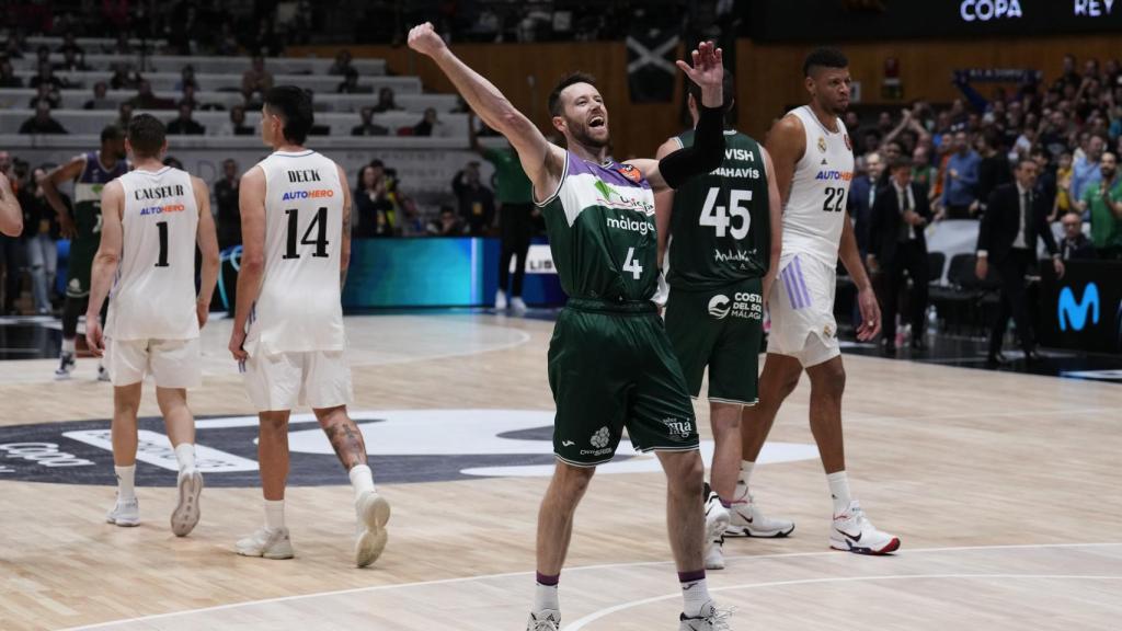 Kalinoski celebra la victoria ante el Real Madrid.