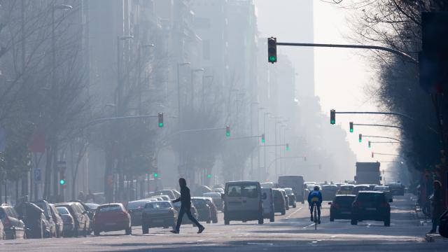 Vista del tráfico diario en las ciudades.