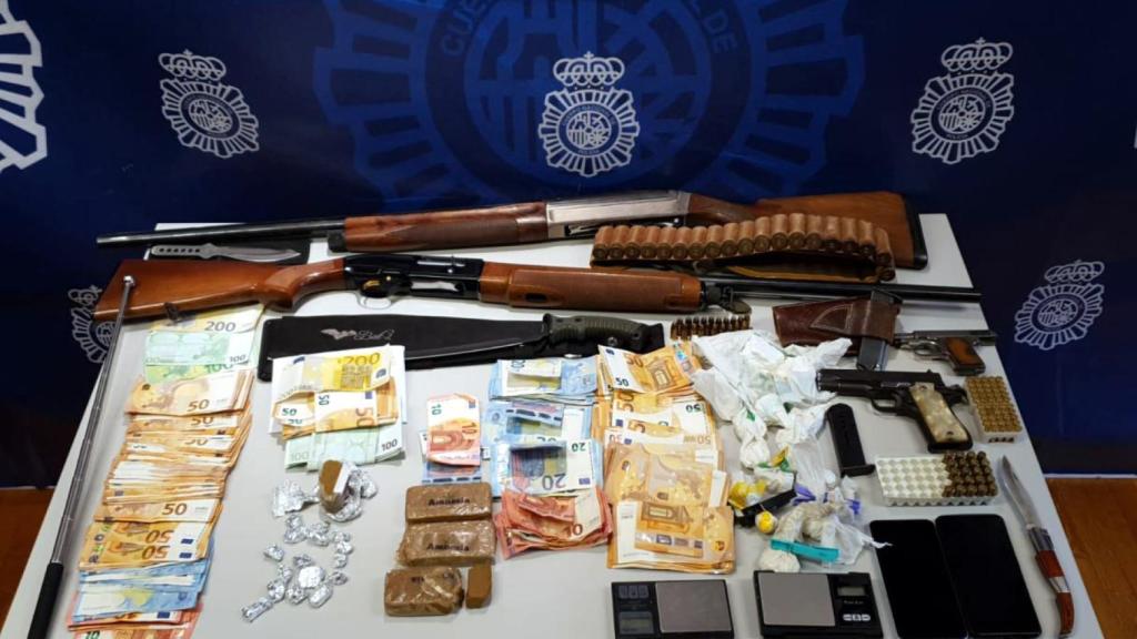 Efectos intervenidos por la Policía Nacional.