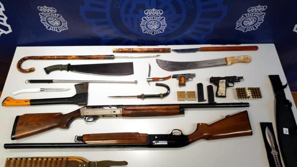 Las armas intervenidas en la macro operación.