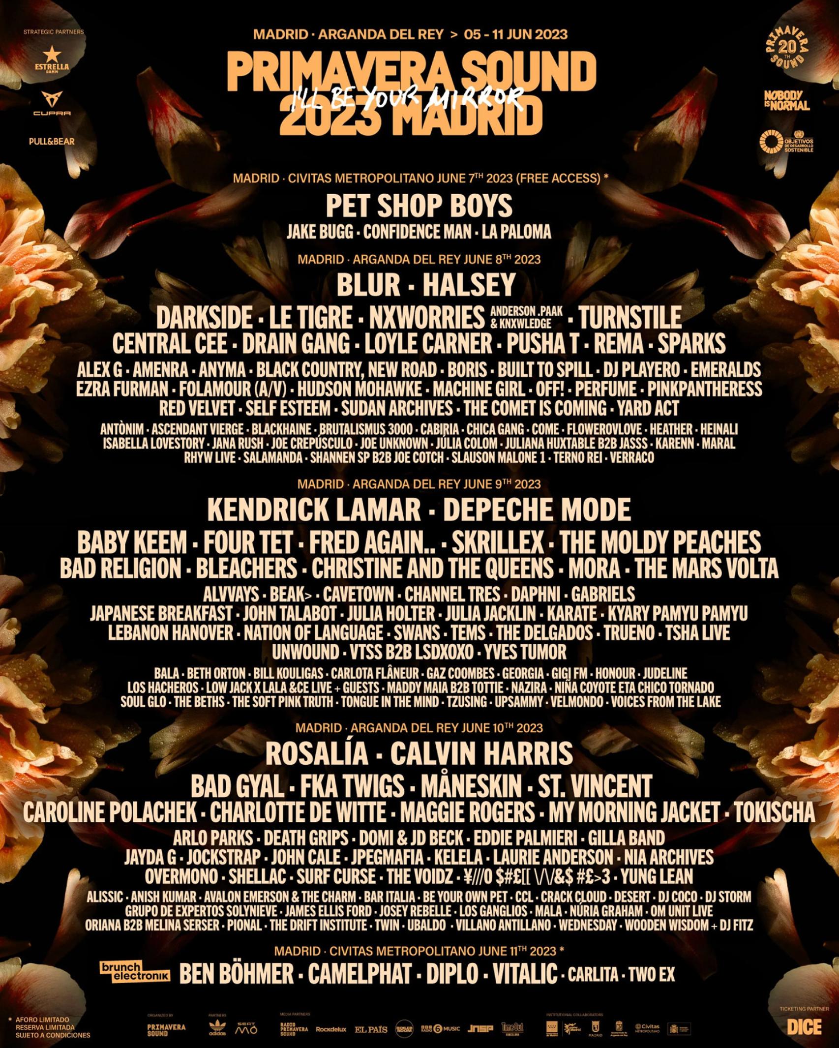Cartel de Primavera Sound Madrid 2023