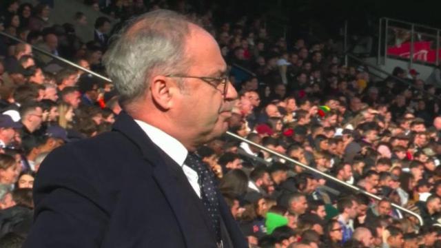 Luis Campos, en el partido del PSG.